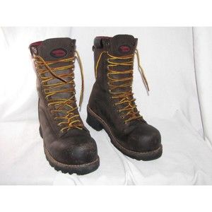 Avenger Boots Womens Brown Steel Toe Oil Slip-Resistant Work Size 7M Boot Women